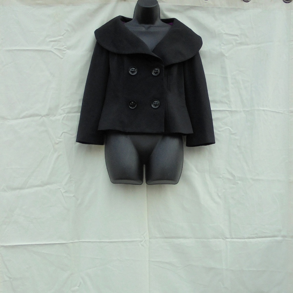 Isabel & Nina  Black Double Breasted Jacket Size 8